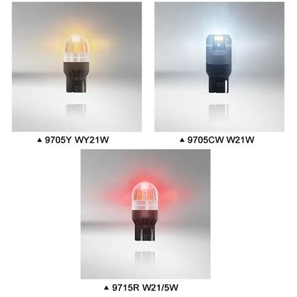 OSRAM Aggiornamento LED T20 W21W WY21W W21/5W Indicatore di direzione 7440 7443 LEDriving SL Advance LED Lampada di retromarcia per auto Lampadina di arresto freno 2X