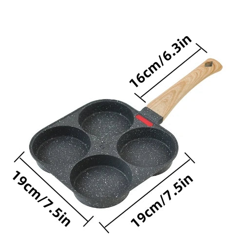 Mini padella antiaderente, padella compatta per uova e omelette, padella portatile per pancake per la colazione, piccolo utensile da cucina antiaderente, mini padella nera salvaspazio facile da riporre per la cucina domestica
