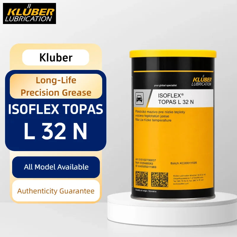 Grasso Sintetico Originale Kluber ISOFLEX TOPAS L 32 N per Basse Temperature NLGI 2 per Ingranaggi in Plastica, Attuatori, Cuscinetti Motore