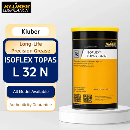 Grasso Sintetico Originale Kluber ISOFLEX TOPAS L 32 N per Basse Temperature NLGI 2 per Ingranaggi in Plastica, Attuatori, Cuscinetti Motore