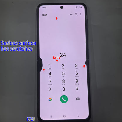 Display LCD Super AMOLED da 6.7'' 100% Testato per Samsung Z Flip 4 SM-F7210 F721 F721W F721U, Schermo Touch Sostitutivo Con Difetti
