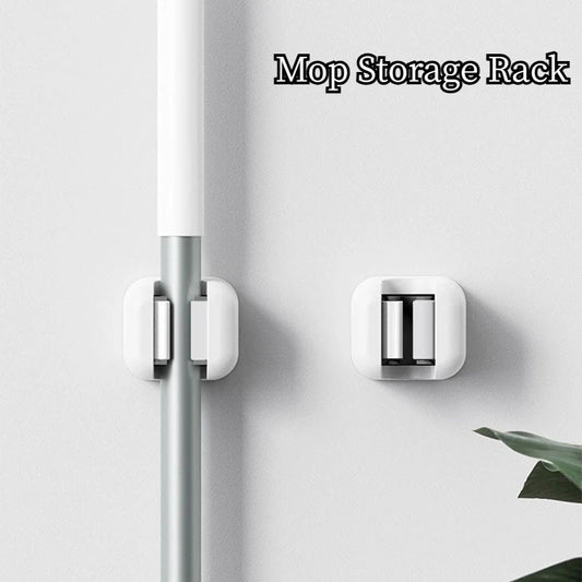 Supporto per Mocio da Parete - Design a Ventosa Senza Foratura - per Bagno, Cucina, Doccia, Garage - Organizzatore per Mocio e Scopa