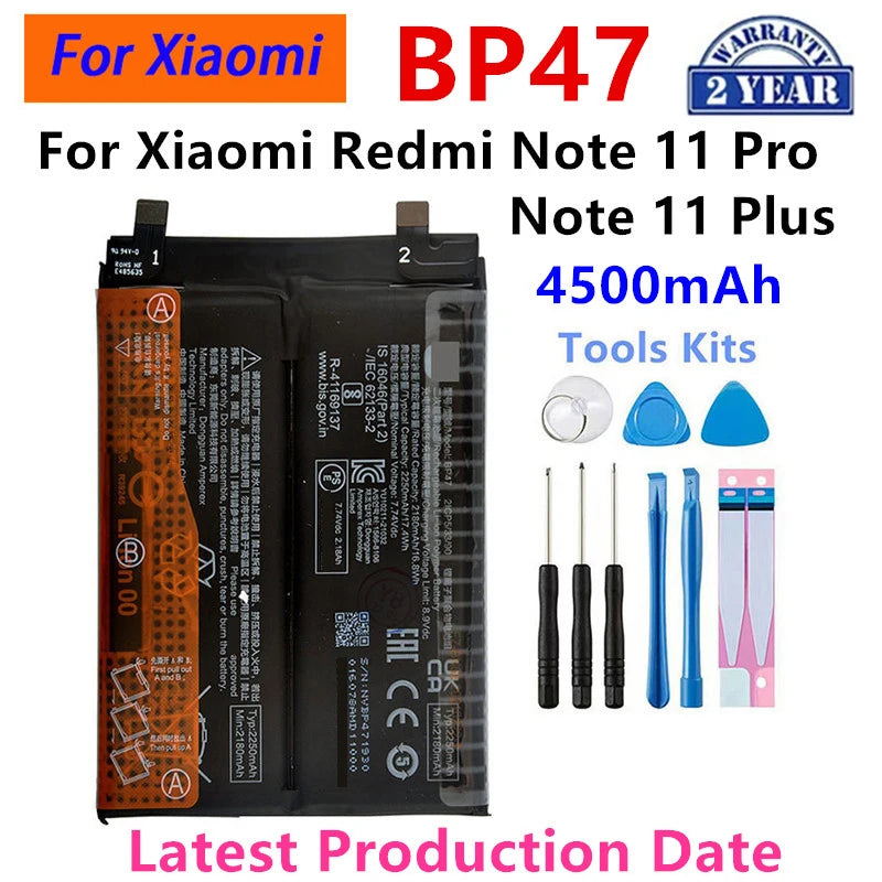 Batteria BP48 BP41 BP53 BP4K BP47 BP5E BP44 BP4C BP4H per Xiaomi Redmi Note 11T 12 Pro /K50 /K20 Pro/A5 /K70 Ultra