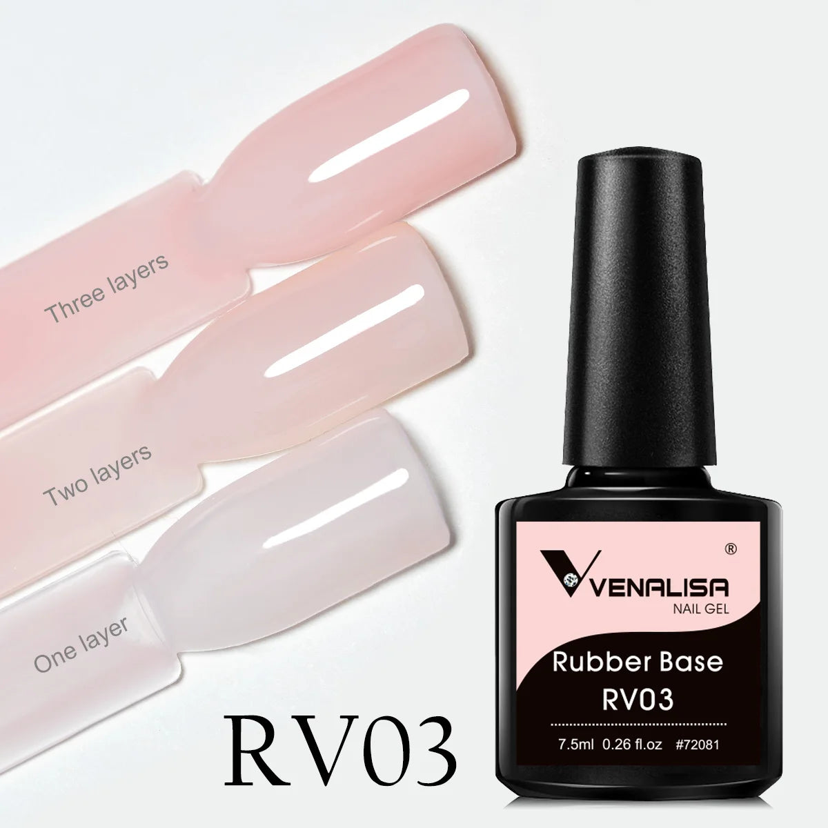 VENALISA Base in Gomma Cappotto Colore Gel per Unghie Smalto Gelatina Semi Trasparente Francese per Unghie Camouflage Soak off UV LED Gel per Unghie Smalto