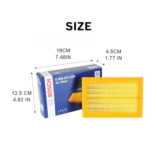 Filtro Aria Motore Bosch AF3429 per Toyota, Prius, Corolla, PriusC, Yaris, PriusPHV, C-HR, Aygo, AygoX; OE: 1780121060, 178010T100