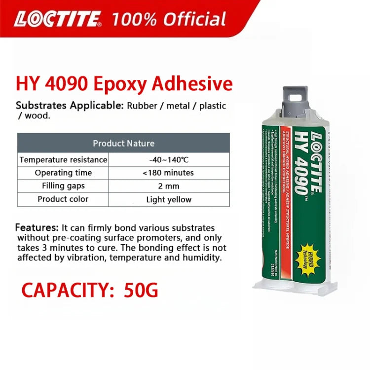 100% originale Loctite HY 4090 adesivo ibrido adesivo epossidico curato ambientale universale strutturale Bonder 50g