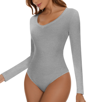Tuta con scollo a V profondo tuta da donna a maniche lunghe Shapewear Shaper Lady Sexy uscire top abiti per il corpo vestiti caldi femminili autunno inverno