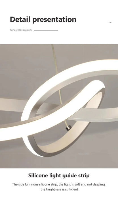 Lampada a sospensione moderna a LED con design irregolare aerodinamico Piccola lampada a sospensione creativa per camere da letto, sala da pranzo, sale studio