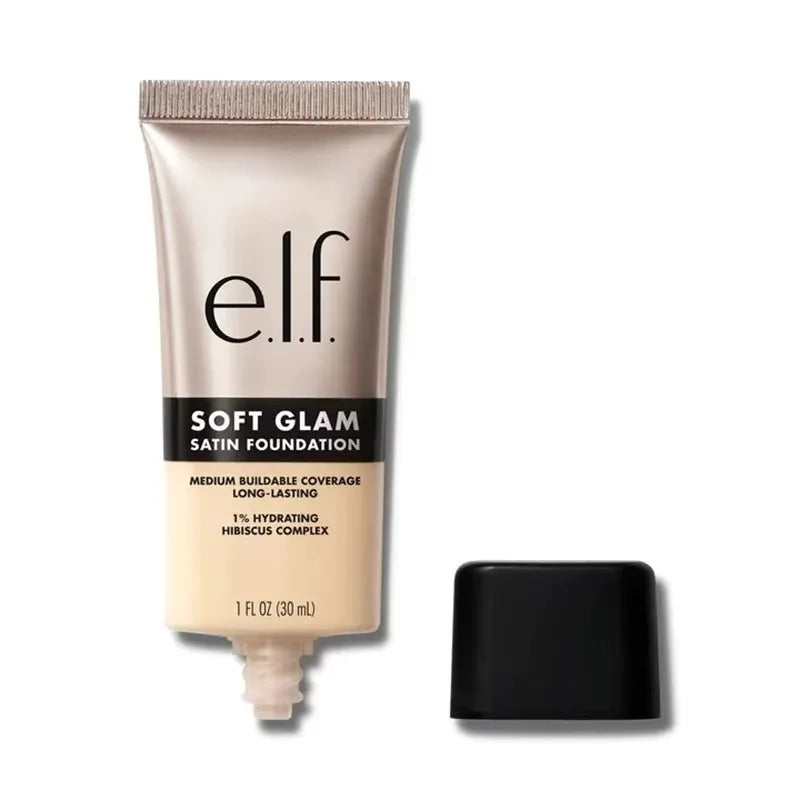 Balsamo labbra alla frutta Elf, nuovo, balsamo labbra e guance a doppio uso, fard liquido in polvere, fondotinta liquido satinato e primer verde e rosa, cosmetici