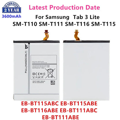 Nuovissima batteria EB-BT115ABC EB-BT116ABE EB-BT111ABE 3600mAh per Samsung Tab 3 Lite SM-T110 SM-T111 T116 T115