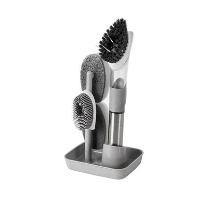 Strumenti per la pulizia della cucina Manico lungo Spazzola per piatti Dispenser di sapone liquido Detergente Spazzola per piatti Spugna per piatti Salviette per lavare i piatti