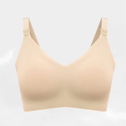Reggiseno per allattamento da donna con taglio laser ultra sottile Reggiseni per allattamento imbottiti rimovibili senza cuciture Reggiseno di supporto per maternità push up taglie forti