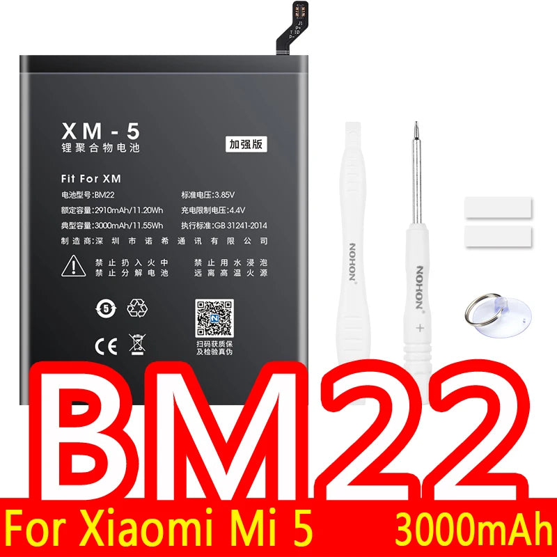 NOHON Batteria Per Xiaomi Mi 10 9 8 11T Pro 10T 11 Lite 12 12S 12X 13 6 5 MAX MIX 4 3 2 2S BM4R BM53 BM55 BM58 BM59 BP42 Batteria