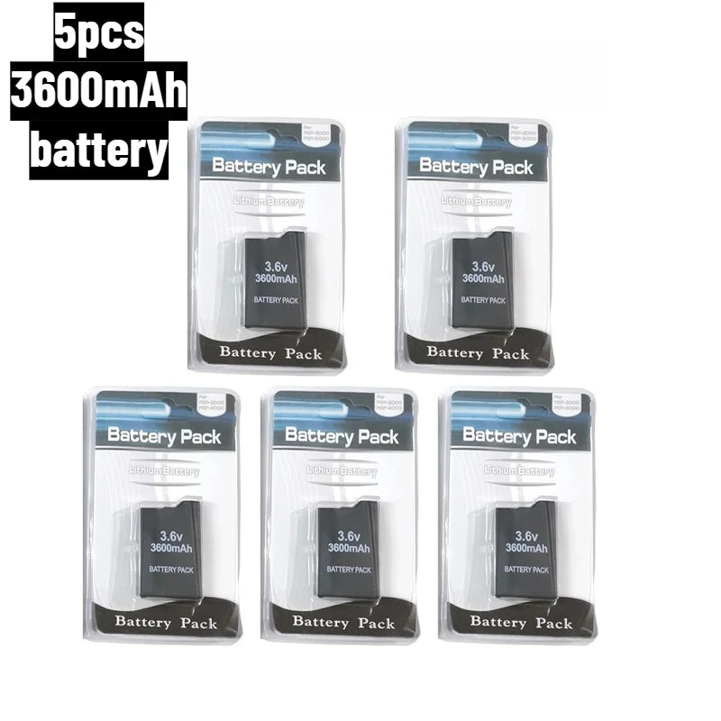Batteria di Ricambio al Litio 3600/2400mAh per Console di Gioco Portatile PSP2000, Compatibile con PS Lite PSP-2PSP-3004
