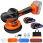 Lucidatrice per auto da 6 pollici con 2 batterie al litio da 21V 1500mAh e 27 accessori, lucidatrice per auto senza fili a 6 velocità variabili 2800-5500 giri/min per dettagli auto/lucidatura/impiallacciatura