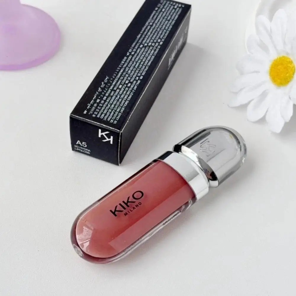 KIKO Milano 3D Hydra Lip Glass, rossetto effetto labbra in vetro, volumizzante, non appiccicoso, con finitura a specchio, colore applicabile in strati, resistente all'acqua, idratante, a lunga tenuta.
