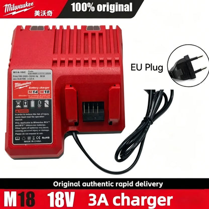 Caricabatterie multi-tensione Milwaukee M12-18FC, compatibile con M12 M18 48-11-1880, 48-11-2460, 48-59-1803, batteria Milwaukee a ricarica rapida