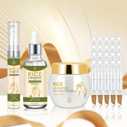 Set regalo da 23 pezzi anti-rughe con vitamina E, collagene e acido ialuronico per un'idratazione profonda, nutrimento e una pelle raffinata. Adatto a tutti i tipi di pelle, trattamento antirughe che fa sembrare la pelle più