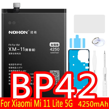 NOHON Batteria Per Xiaomi Mi 10 9 8 11T Pro 10T 11 Lite 12 12S 12X 13 6 5 MAX MIX 4 3 2 2S BM4R BM53 BM55 BM58 BM59 BP42 Batteria