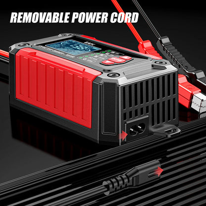 Nuovo 2in1 Smart Caricabatteria per auto Tester del sistema Analizzatore batteria per auto moto per batterie al litio LiFePo4 al piombo acido AGM GEL