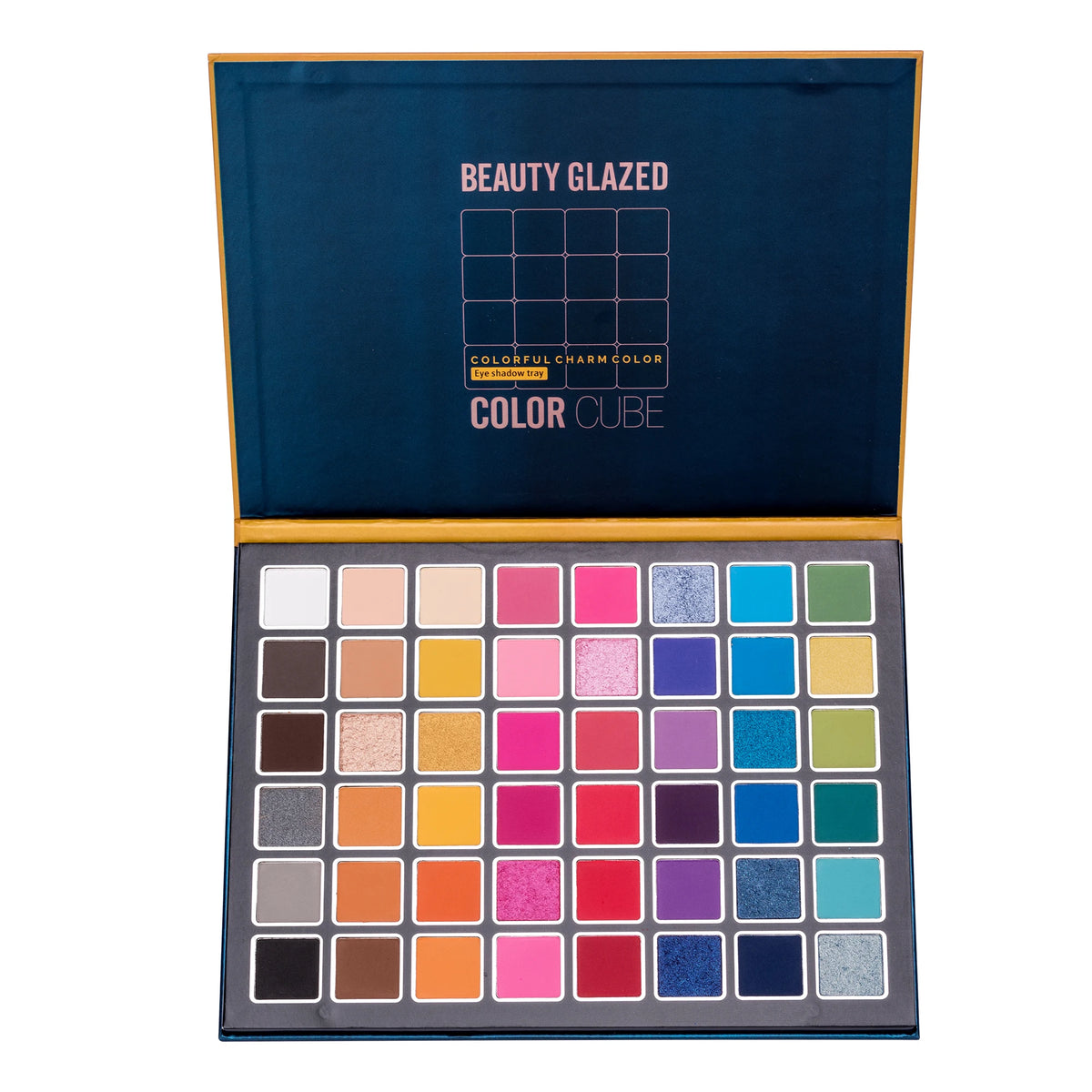 Piatto ombretto per trucco scenico, europeo e americano, eccitato, 48 colori
