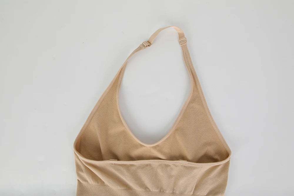 Body modellante da donna con scollo all'americana, controllo addominale, compressione, spalline convertibili, copertura totale, intimo modellante.