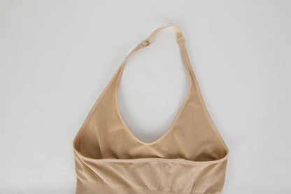 Body modellante da donna con scollo all'americana, controllo addominale, compressione, spalline convertibili, copertura totale, intimo modellante.