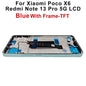 Display OLED per Xiaomi Poco X6, schermo LCD con digitalizzatore touch per Redmi Note 13 Pro 5G, modello 23122PCD1G, assemblaggio per Poco X6 Pro, display LCD K70E.
