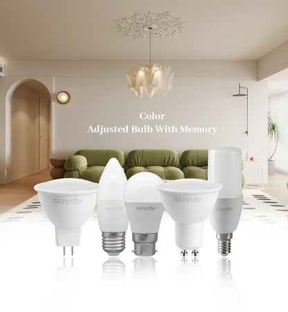 Lampadina intelligente regolabile a 3 temperature di colore CCT AC100-240V 3W 9W Lampadina LED GU10 MR16 E27 Luce spot Temperatura colore per l'illuminazione domestica