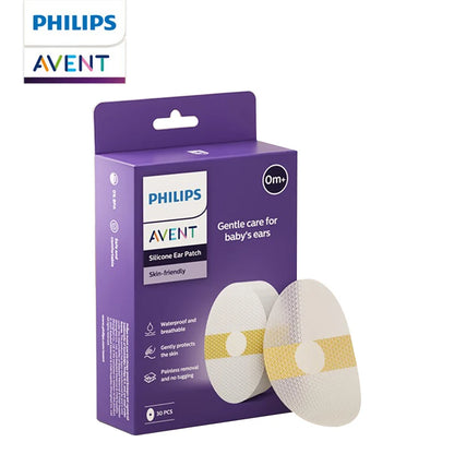 Avent Patch Protettivi in Silicone per Orecchie 30pz, Copri Orecchie Impermeabili Morbidi e Indolore da Rimuovere, per Bagno e Nuoto Bambini 0-12 Anni