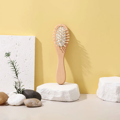 3 pezzi pettine per spazzola in legno per neonato in lana per neonato spazzola per capelli per neonato massaggiatore per testa pettine portatile spazzola per capelli pettine da bagno
