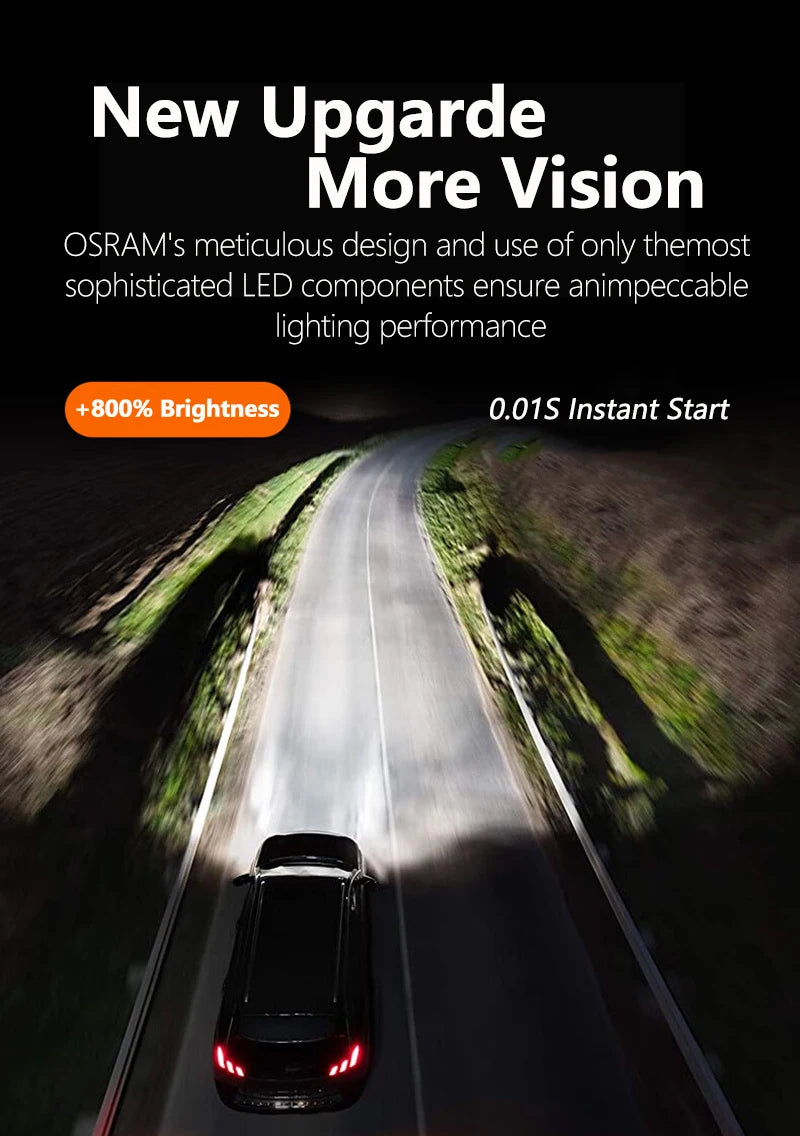 OSRAM Originale HB3 HB4 CF2.0 LED Plus 9005 9006 40W 6000K Lampadine per Fari e Fendinebbia Auto Super Luminose Bianche ad Alta e Bassa Intensità 1 Paio