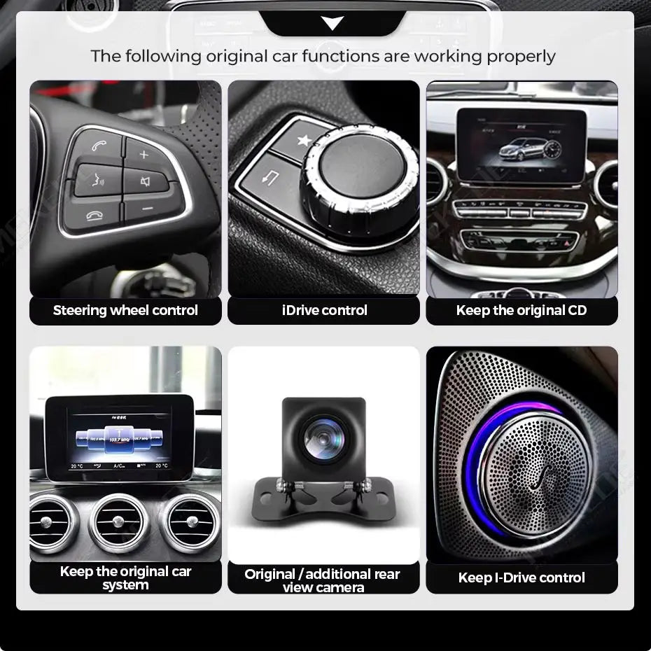 Mekede, autoradio Android 15 con schermo touchscreen da 10,25 pollici, CarPlay wireless, sistema multimediale per auto, compatibile con Mercedes Benz Classe C W205 S205 (2014-2018), navigazione GPS, schermo per la visualizzaz