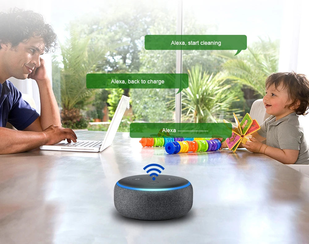 LIECTROUX C30B Robot Aspirapolvere con Navigazione AI, Partizione Intelligente, App WiFi, Aspirazione 6000Pa, Lavaggio a Secco e Umido, Disinfezione