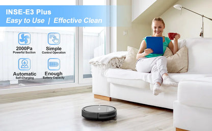 Robot Aspirapolvere 3-in-1 con Pulizia Automatica, Spazzatrice Autonoma con Potente Aspirazione, Mop Staccabile per Casa, Tappeti e Peli di Animali