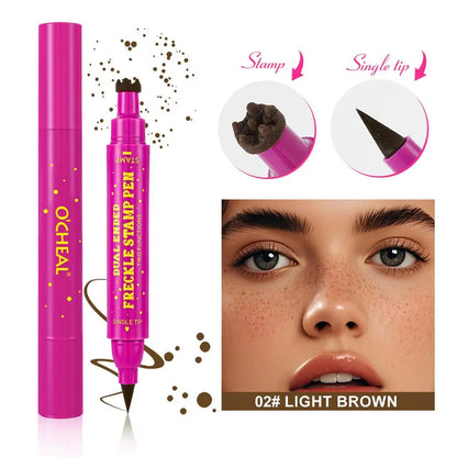 Penna per lentiggini a doppia punta, penna per lentiggini finte naturali, trucco impermeabile a lunga durata, cosmetici per il viso