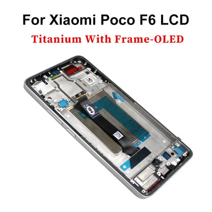 Display OLED da 6,67" per Xiaomi Poco F6 LCD 24069PC21G, schermo touch e digitalizzatore per Poco F6 Pro LCD 23113RKC6G, ricambi di ricambio