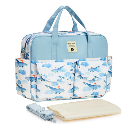 Borsa per pannolini impermeabile di nuovo stile borsa da viaggio Messenger di grande capacità borse multifunzionali per passeggino madre maternità