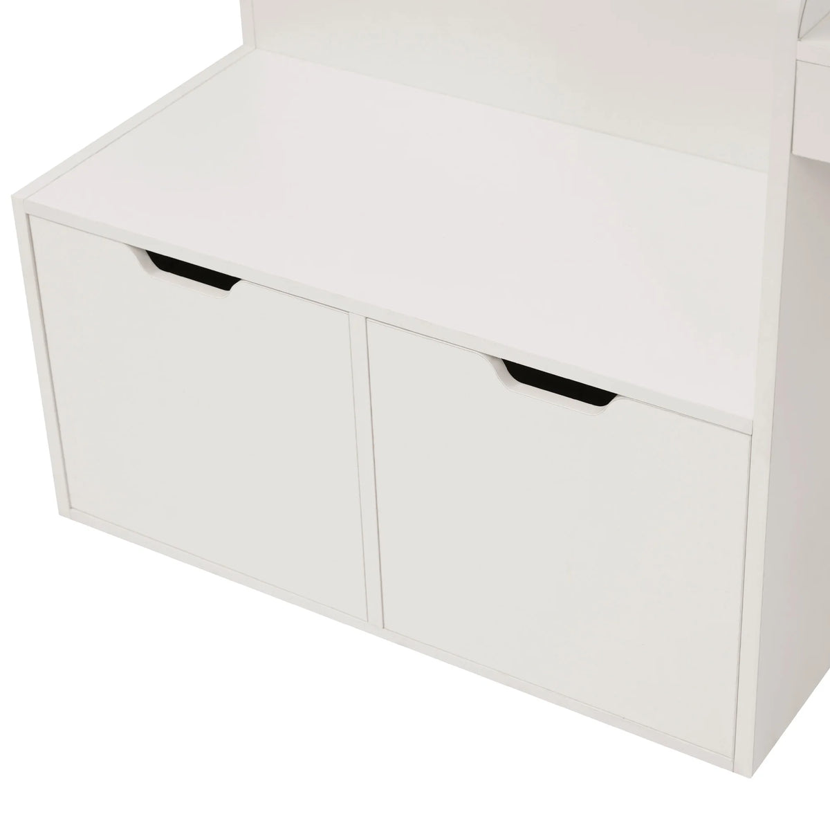 KOMHTOM Letto per bambini letto singolo 90x200 cm Bianco scrivania e cassetti letto contenitore senza materasso