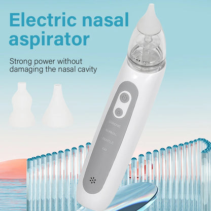Aspiratore Nasale Elettrico per Neonati e Bambini, Pulitore Automatico del Naso con Musica e 3 Punte in Silicone