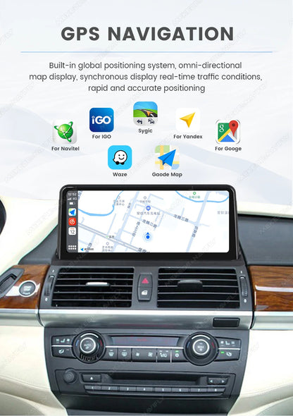 Sistema multimediale intelligente per auto con schermo QLED da 10,25 pollici, Linux, CarPlay wireless, Android Auto, per BMW E90 E91 E92 E93 2005-2012, con WiFi, BT, navigazione GPS e autoradio.