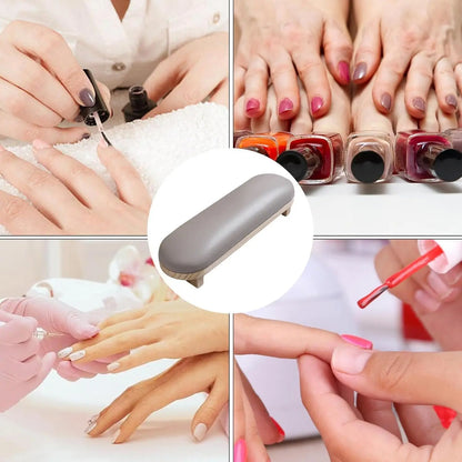 Cuscino Poggiamani Professionale per Manicure con Base in Legno – Supporto Ergonomico per Nail Art, Disponibile in Grigio e Caffè Latte