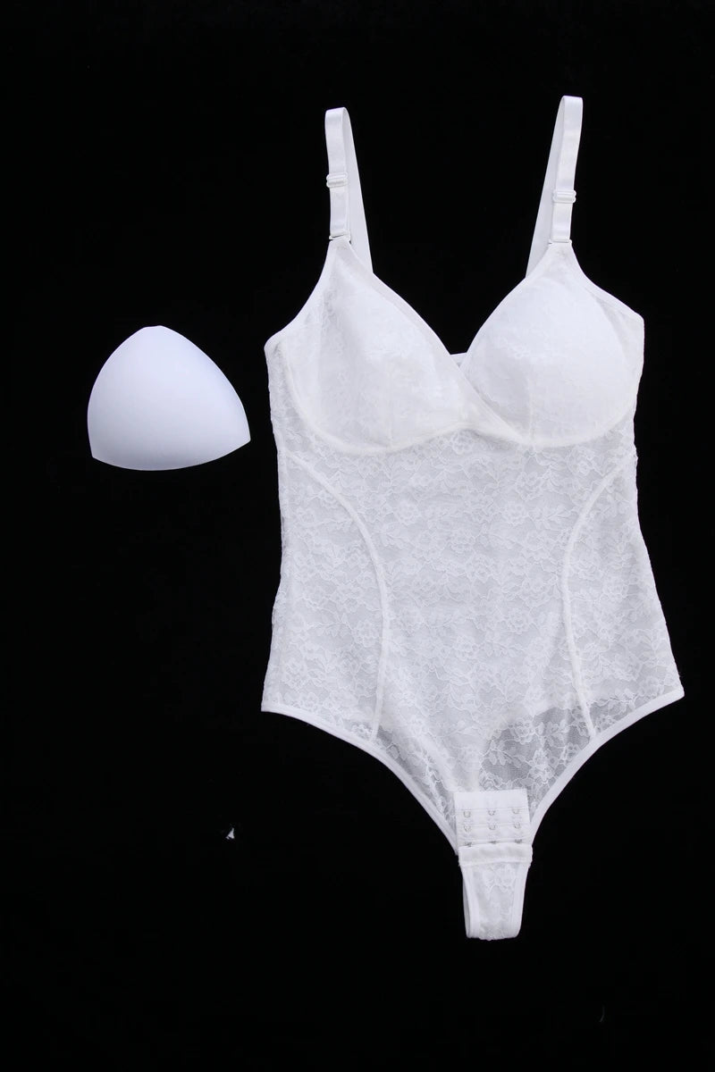 3 in 1 Perizoma in pizzo Body Donna Shapewear Nuovo Shaper completo del corpo Vita sottile Controllo della pancia Biancheria intima Pancia piatta Liscia Faja