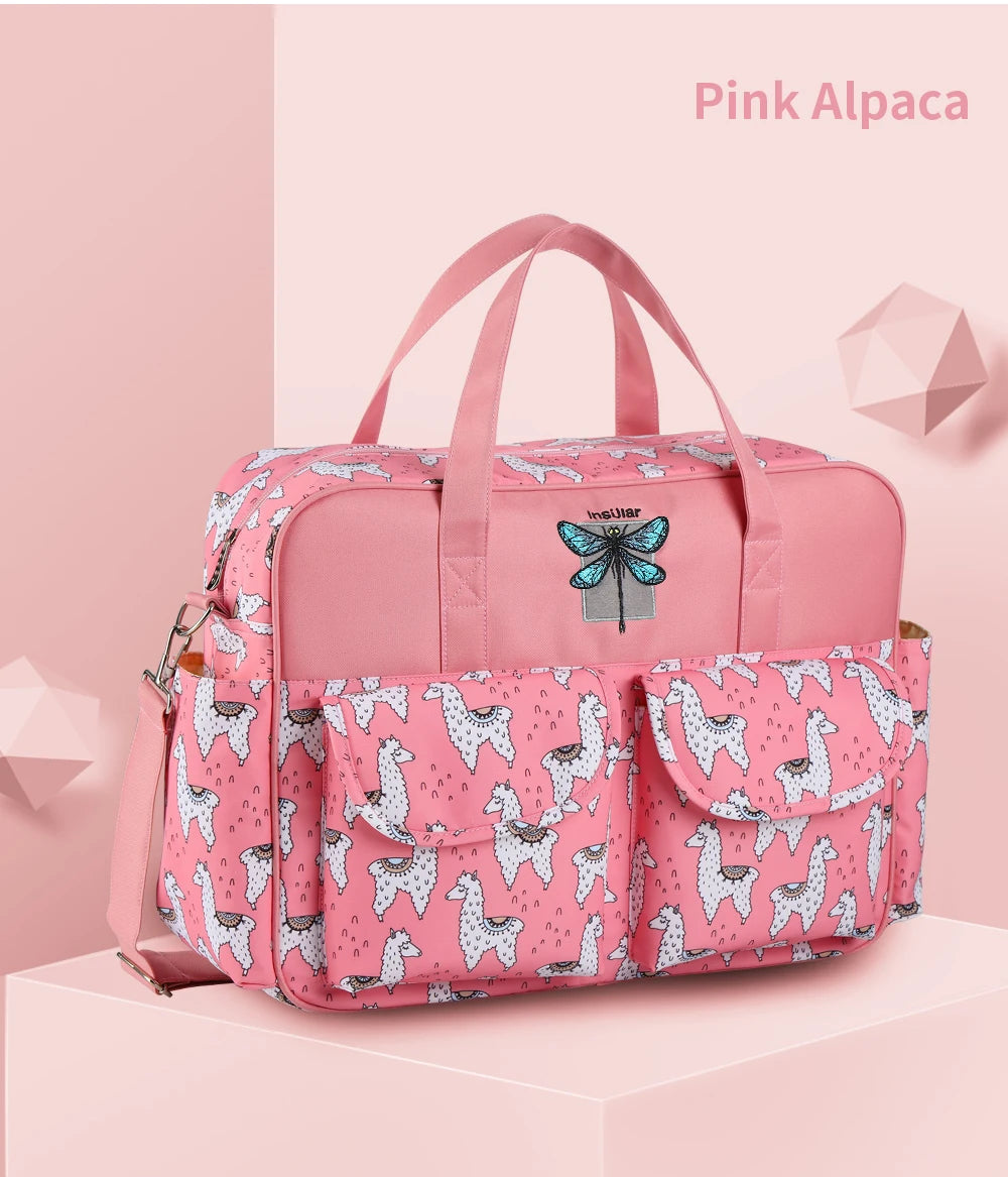 Borsa per pannolini impermeabile di nuovo stile borsa da viaggio Messenger di grande capacità borse multifunzionali per passeggino madre maternità