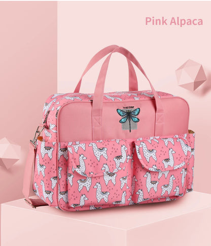 Borsa per pannolini impermeabile di nuovo stile borsa da viaggio Messenger di grande capacità borse multifunzionali per passeggino madre maternità