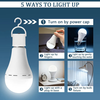 1-10 pezzi lampadina a LED ricaricabile AC100-240V E27 7W 9W 12W lampadina di emergenza per energia domestica campeggio esterno portico lampade da giardino