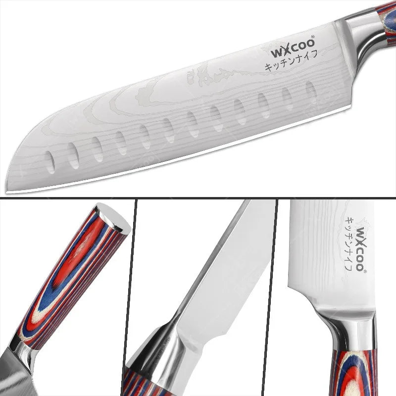 Set di 12/20 coltelli da chef in acciaio inox per pane, frutta e disossamento, leggeri e facili da usare, ideali come regalo per le festività per uomini.