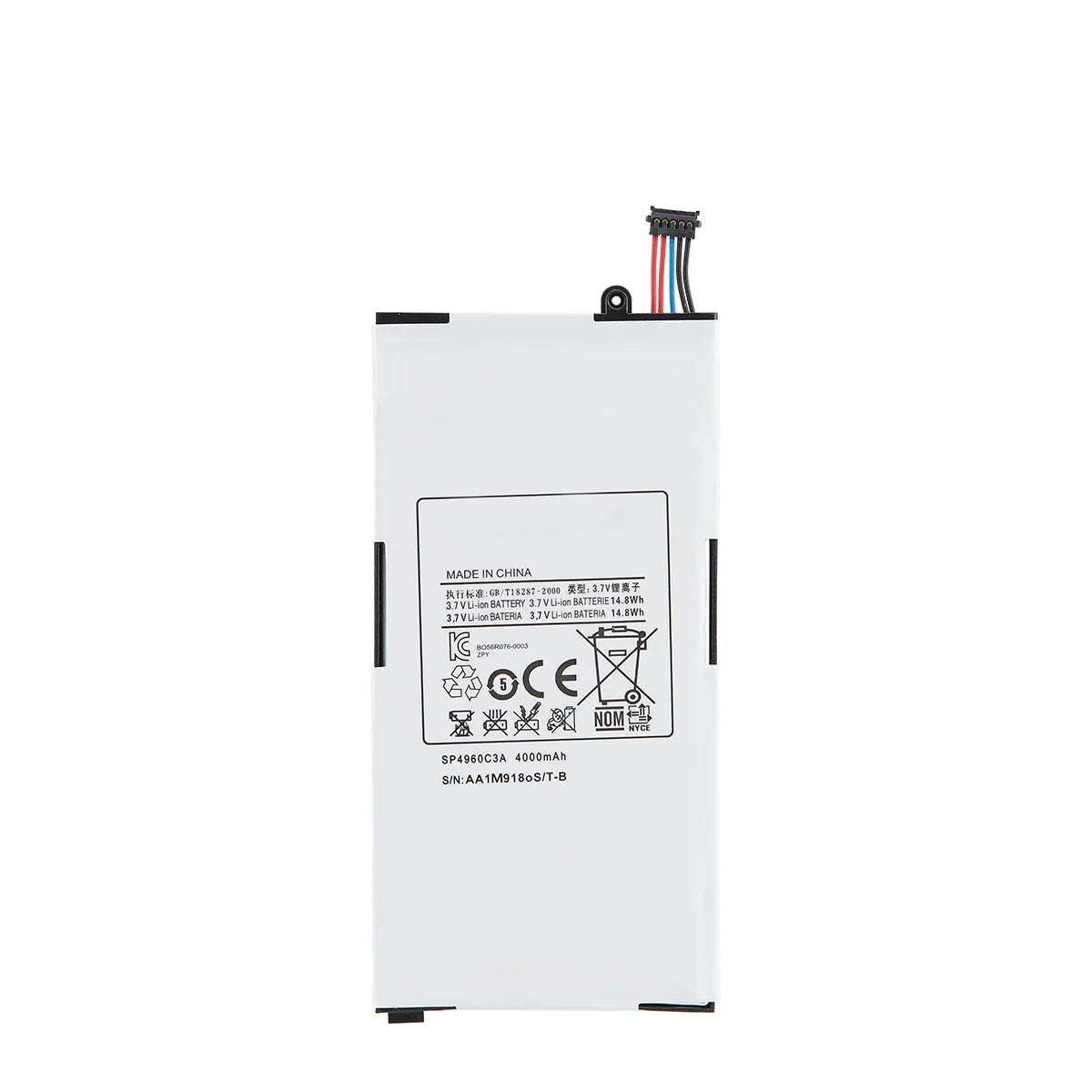 Nuovissima batteria di ricambio per Tablet SP4960C3A 4000mA per Samsung Galaxy Tab 7.0 7 "P1000 P1010 GT-P1000 GT-P1010