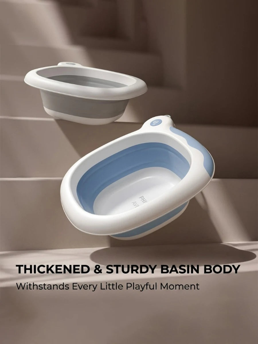 Philips Avent Vaschetta Pieghevole Antibatterica per il Bagnetto del Bambino 4,5L Vaschetta Portatile Resistente alle Cadute per il Bagnetto dei Neonati