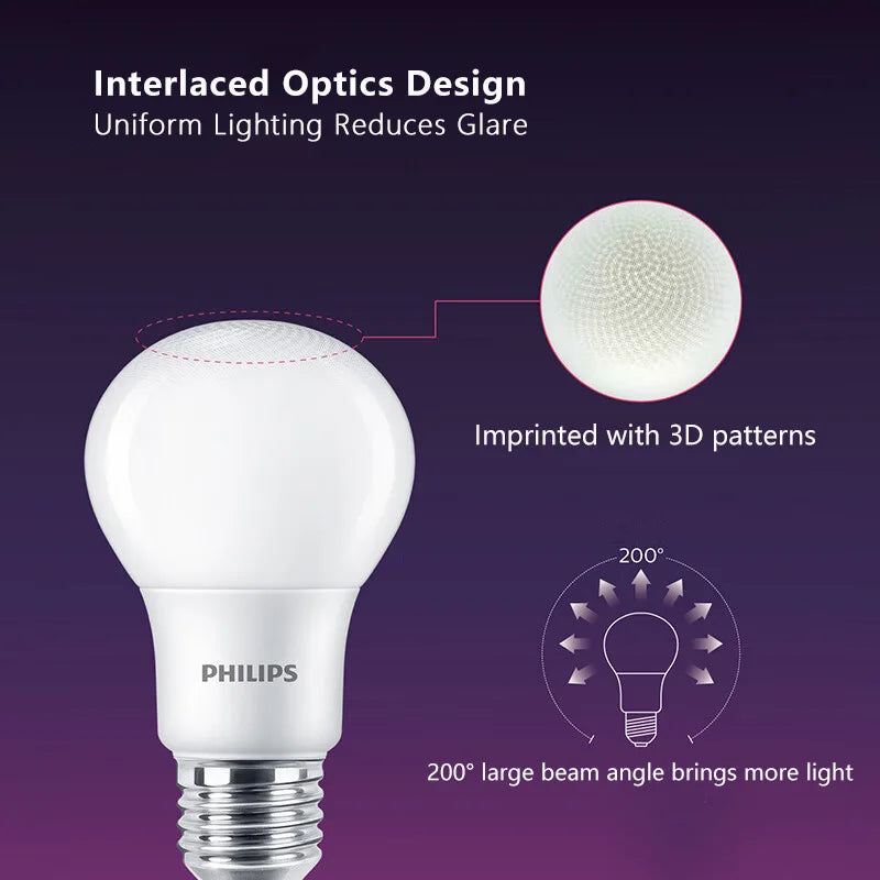 Philips MyCare LED E27 Lampadina a sfera 8W 10W 12W Risparmio energetico 3000K 6500k Luce bianca comfort 220V-240V AC Lampada domestica a LED originale